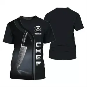 เสื้อแจ็กเก็ตเครื่องแบบเชฟใช้ได้ทั้งชายและหญิงสำหรับใช้ในครัวดีไซน์ออกแบบได้ตามที่ต้องการปักโลโก้ไว้ด้วยแขนเสื้อสั้น - Product Image 5