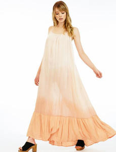 Vestido largo sin mangas estilo rayón TieDye sin esfuerzo para mujer, ropa de playa de verano y vestido informal para salidas - Product Image 2