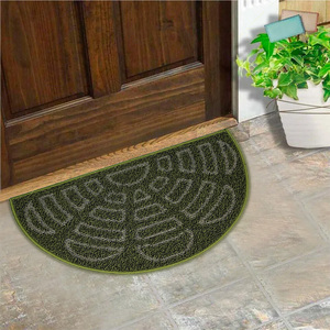 พรมเช็ดเท้าหินรูปเสี้ยวกันลื่นขนาด45x75ซม. ทำความสะอาดง่ายแผ่นประตูทางเข้าบ้านด้านหน้าทำจากยางและโพลีเอสเตอร์ - Product Image 4