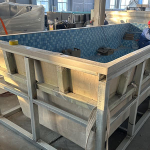 Piscina de Fibra de Vidrio, Plástico y Madera con Estructura de Acero y Cubierta para Patio - Product Image 2