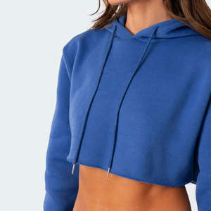 Sudadera Corta de Algodón para Mujer, Moderna, con Bolsillos, Cómoda y Elegante, Perfecta para Mujeres - Product Image 2