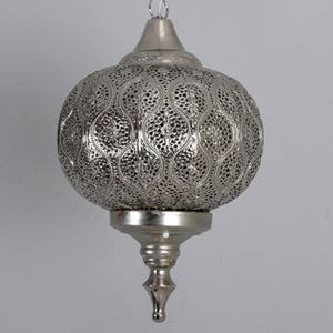 Vintage Moroccan Metal Hanging <b>Pendant</b> Ceiling Lamp <b>Light</b> Handmade White Iron Lantern For Home Decoration In Factory Price - Product Image 4