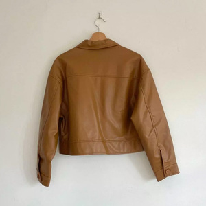 Premium Quality Women's Casual Stylish Leather <b>Jacket</b> New Trendy Zipper Style Leather <b>Jackets</b> For Women - Product Image 5