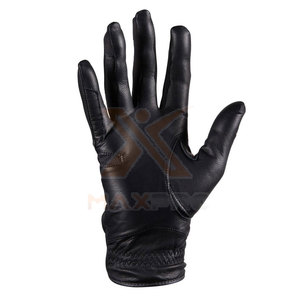 Lightweight Professional Winter Horse Riding Gloves Customizable Colors/Logo Leather Full <b>Finger</b> Design Adjustable Wrist <b>Strap</b> - Product Image 3