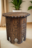 Table basse rétro française en bois massif Design traditionnel moderne côté sculpté petit lit d'angle marocain petit déjeuner meubles de maison