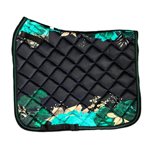 Wholesale Custom Brand <b>Model</b> 008 Glitter Cotton <b>Foam</b> Satin Horse Saddle Pads Plastic Tree Nickel-Plated Hardware for Horse - Product Image 4