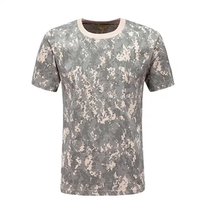 OEM al por mayor al aire libre senderismo verano manga corta Camiseta cuello redondo secado rápido malla camuflaje hombres camiseta para hombres - Product Image 6