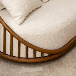 Sofá de Dos Plazas de Ratán con Acabado Marrón para Sala de Estar - Product Image 3