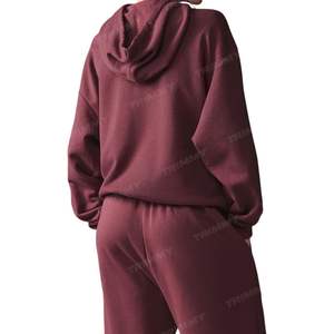 Haute qualité personnalisé femmes pull à capuche couleur unie décontracté hiver Sport Style fait Pakistan polaire col rond court - Product Image 6