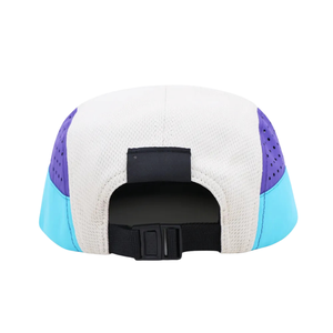 Gorro de algodón 100% Runner con cordón de 5 paneles con cierre Snapback, diseño láser Triangular perforado, gorra de campamento para deportes - Product Image 2