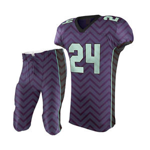 Uniformes de football américain pour hommes de vente chaude 100% polyester respirant confortable maillot et short de football américain - Product Image 1