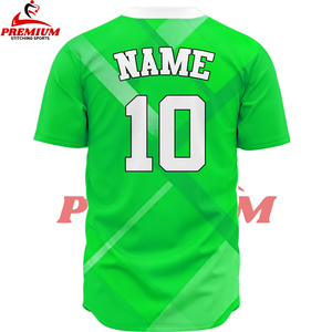 Maillot de baseball et de softball à rayures classiques imprimé numériquement avec chemise de baseball boutonnée et cousue unisexe - Product Image 2