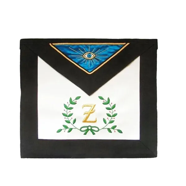 DEURA Masonic Blue Lodge Master Mason FRINGE Synthetic LEATHER Apron EMBROIDERED Square & Compass 16 X 14