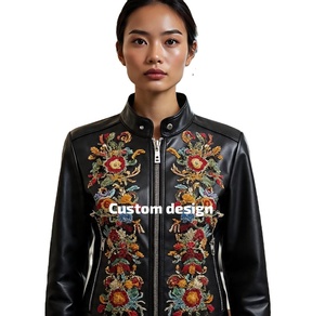 Veste en cuir de conception personnalisée de luxe Fabricant de mode Usine de conception personnalisée artisanat de qualité supérieure - Product Image 1