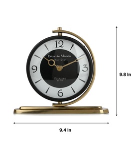 Reloj de Mesa Rectangular de Latón de Alta Calidad con Acabado en Latón, Diseño Tradicional con Números Romanos para Decoración de Interiores de Sala de Estar - Product Image 3