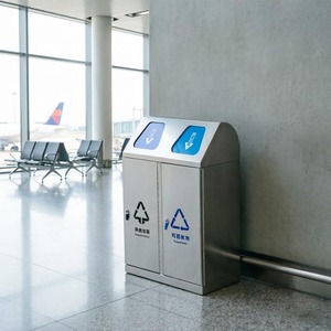 SD-36C <span class=keywords><strong>poubelle</strong></span> double 48L 13 gallons 2 flux de déchets <span class=keywords><strong>poubelle</strong></span> de bureau tri recyclage <span class=keywords><strong>poubelle</strong></span> de recyclage avec <span class=keywords><strong>deux</strong></span> <span class=keywords><strong>compartiments</strong></span> - Product Image 3