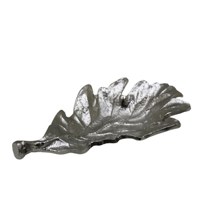 Plato de servicio con forma de hoja de aluminio y Metal de lujo, bandeja de servicio de Color plateado y níquel áspero para mesa de Hotel y restaurante - Product Image 3