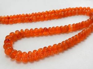 Cornaline lisse Rondelle perle 16 pouces brin 4-7MM environ pour la fabrication de bijoux grossiste fournitures nouveauté - Product Image 3