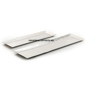 Ensemble de deux plateaux à chocolat en métal design classique et élégant faits à la main Plateaux de service de belle qualité - Product Image 6