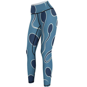 Leggings da donna a vita alta stile moda stile Street a <span class=keywords><strong>righe</strong></span> Patchwork a <span class=keywords><strong>righe</strong></span> in maglia traspirante per allenamento <span class=keywords><strong>collant</strong></span> da corsa - Product Image 1