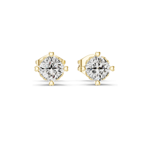 1.5 CT Lab-Created Diamond <b>Stud</b> Earrings VVS-VS EF Clarity 18KT, 14KT, 10KT Gold & 925 <b>Silver</b> Rose, Yellow, White Gold & - Product Image 2