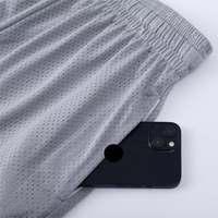 Shorts de basketball pour hommes style urbain, séchage rapide, respirants, en tissu peigné 100% polyester, taille mi-haute élastique, vente en gros