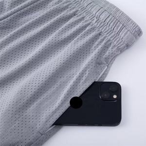 Shorts de basketball pour hommes style urbain, séchage rapide, respirants, en tissu peigné 100% polyester, taille mi-haute élastique, vente en gros - Product Image 5