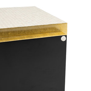 โต๊ะกาแฟไม้เนื้อแข็งทำมือแบบรักษ์โลก ทนทาน ประดับมุก ดีไซน์หรูหรา ทันสมัย สีครีม สำหรับห้องนั่งเล่น - Product Image 4