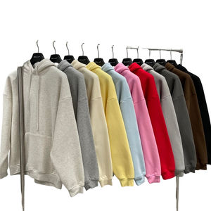 Wholesale <b>American</b> Style Solid Color <b>Hoodie</b> Premium High Quality Cotton Fleece Oversized Warm Comfortable Casual Streetwear - Product Image 2