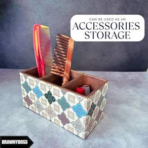 Porta Cucharas de Madera con Diseño Floral, Porta Cucharas de Madera Artesanal para Uso en la Cocina - Product Image 5