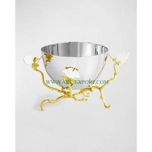 Papillon Designer Table Décor Fruits Serveur Stand et Bol En Laiton et Verre Matériel Décoratif À La Maison Nouvelle Arrivée Fruits Bols - Product Image 3