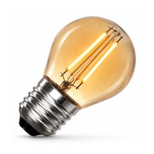 4W Amber E27 <b>LED</b> Filament Spherical Bulb - Product Image 1