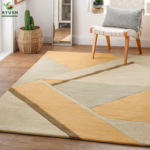 Tapis écologique fait à la main en laine, tapis moelleux pour la chambre à coucher et le salon - Product Image 1