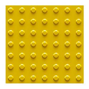 แผ่นปูพื้นสัมผัสสำหรับผู้พิการ ขนาด 40x40 ซม. พื้นผิวแบบจุด ทำจากยางและทองเหลือง สำหรับเป็นเครื่องหมายบอกทาง - Product Image 1