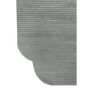 Tapis Forme Blue classique rayé en jacquard, tissé à la main, en laine et viscose, épaisseur 10 mm, pour salon ou couloir, idéal pour adolescents - Hwv-83 - Product Image 4