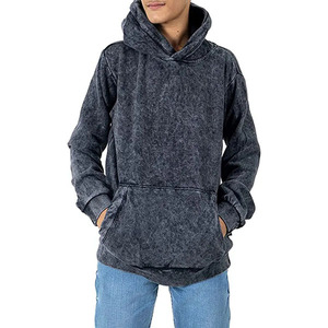 Sweat à capuche surdimensionné d'hiver en coton 100% pour homme, personnalisé, 240g, de haute qualité, poids lourd, broderie, fermeture éclair - Product Image 1
