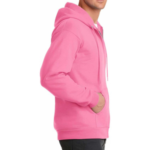 Invierno Zip Up Hoodie Grueso Fleece Unisex Cremallera Chaqueta con capucha Venta al por mayor Streetwear - Product Image 4