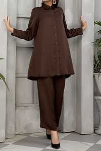 Vestido occidental Vintage informal de nuevo estilo para mujer, Floral estampado geométrico, hombro caído Irregular, teñido liso con Natural - Product Image 4