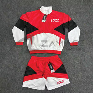 Custom Two Piece Windbreaker Short AND Jacket <b>set</b> Nylon/Polyester Streetwear Windbreaker Short Tracksuit <b>Set</b> For Summer - Product Image 6