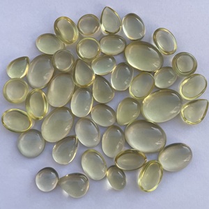 10mm 20mm 30mm naturel citron Quartz lisse rond ovale poire dos plat Cabochon taille libre pierres précieuses fabrication de bijoux anneaux pendentif - Product Image 2