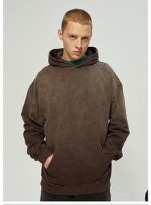 Logo personnalisé 100% coton French Terry Sun Faded No String Vintage Distressed Acid Washed Hoodies - Product Image 2