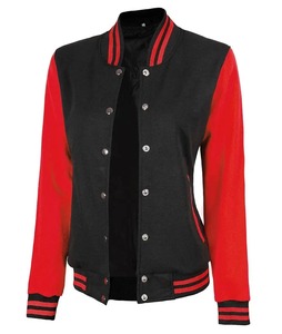 <b>Men</b> Women <b>Shearling</b> Lined Varsity <b>Jacket</b> Wool Blend Snap Button Warm Letterman Baseball Coat - Product Image 3
