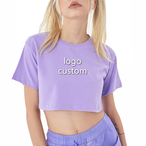 เสื้อยืดครอปสำหรับผู้หญิงเสื้อยืดสไตล์สตรีททรงหลวมดีไซน์โดดเด่นโลโก้ระดับมืออาชีพ - Product Image 1