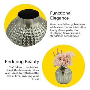 Moderne rond En Métal Fleur Bol Vase Creative Unique Maison Salon Décor Standard Conception en Vente - Product Image 4