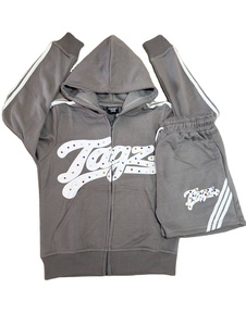 Conjunto de Sudadera con Capucha y Pantalones Cortos de Dos Piezas para Hombre, Personalizado con Logotipo, en Felpa Francesa 100% Algodón, Impresión Serigráfica y Bordado, Estilo Urbano - Product Image 6