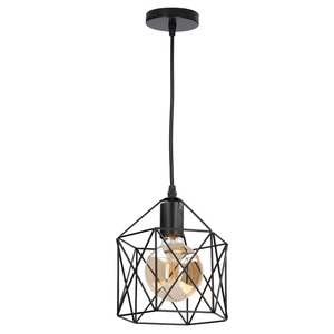 Lámpara colgante cuadrada negra Carnot E27 200mm (GSC 204400068) - Product Image 1