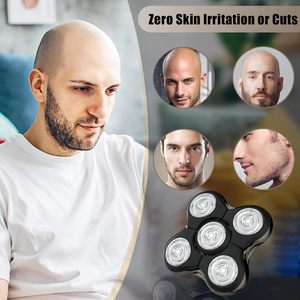 Tête de rasoir de rechange pour rasoirs électriques rotatifs, cinq lames, double lame, lavable, pour le visage, compatible - Product Image 3