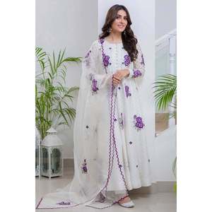 <b>Chiffon</b> Embroidered Bling Kalidaar and Dupatta Set for Daily Wear - Product Image 1