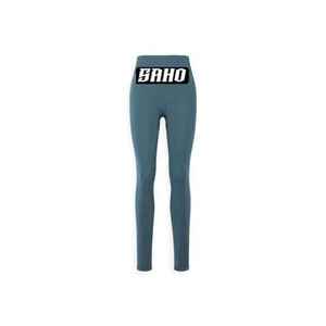 Stretch performance GAA <b>leggings</b> <b>with</b> breathable <b>mesh</b> sides and crest detail OEM MOQ Pakistan - Product Image 5