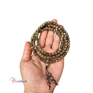 Pulsera de madera de 108 cuentas de alta calidad, venta al por mayor, brazalete de madera Natural de 6,8mm, fragancia dulce, madera de agar, etiqueta privada Vintage - Product Image 1